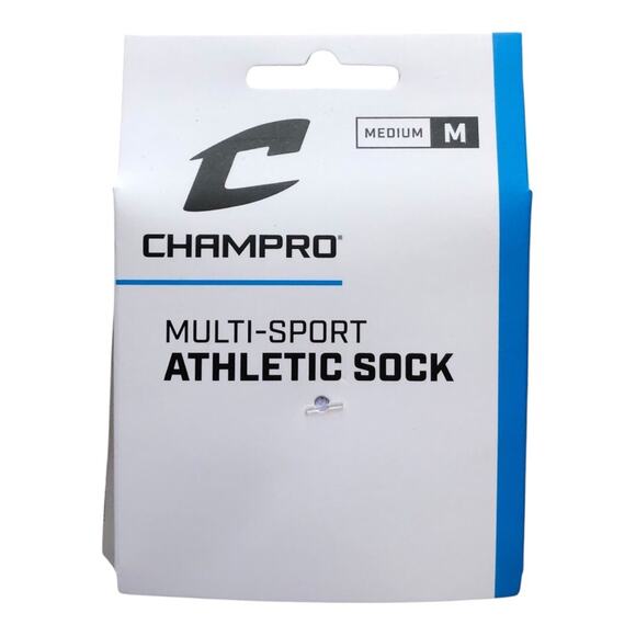 Champro White Unisex Athletic Multi-Sport Long Game Socks Adult Size Medium - Picture 3 of 8